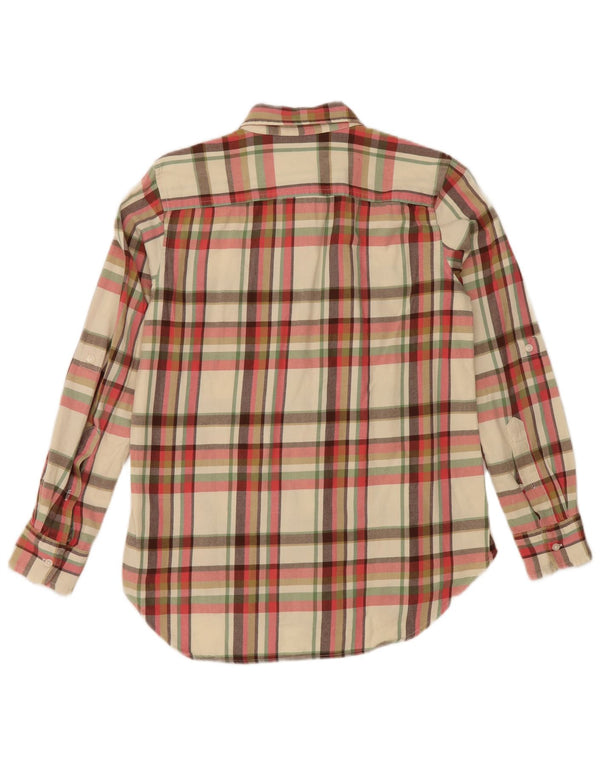 Ralph Lauren Dame Flanell Shirt UK 10 Small Off White Check