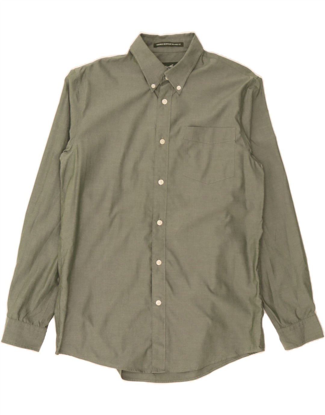 EDDIE BAUER Mens Relaxed Fit Shirt Small Khaki Cotton Vintage Eddie Bauer and Second-Hand Eddie Bauer from Messina Hembry 