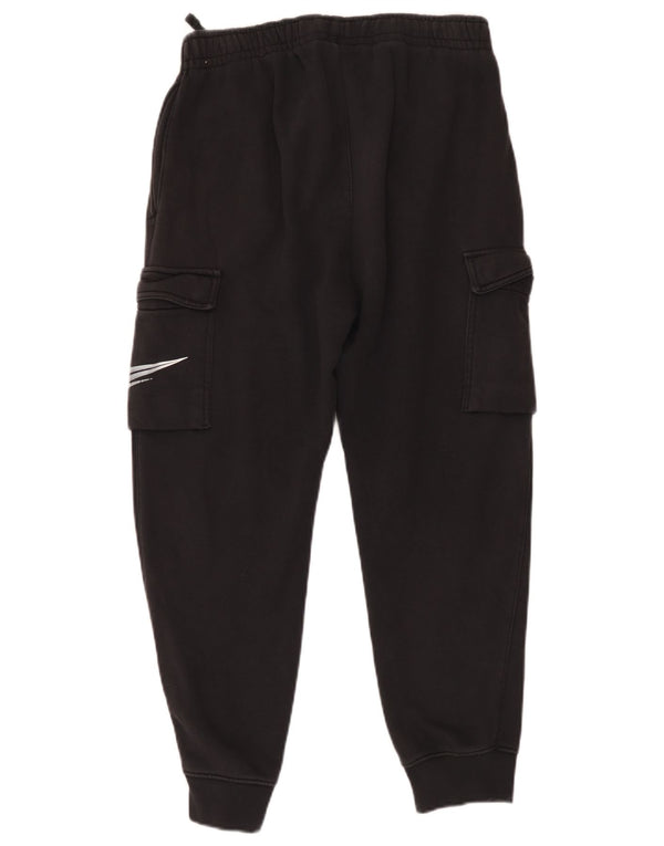 Nike Mens Graphic Cargo Tracksuit Trousers Joggers Medium Black Cotton