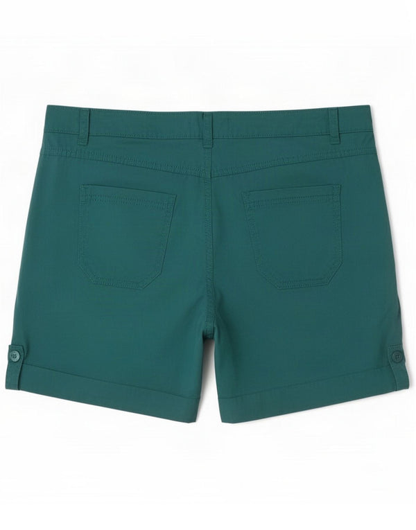Marks & Spencer kvinders højtaljede chinoshorts UK 16 Large W38 Green Cotton