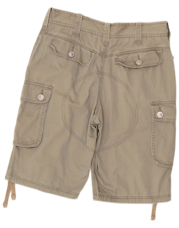 BENETTON Herre Cargo Shorts IT 46 Small W32 Beige Bomuld