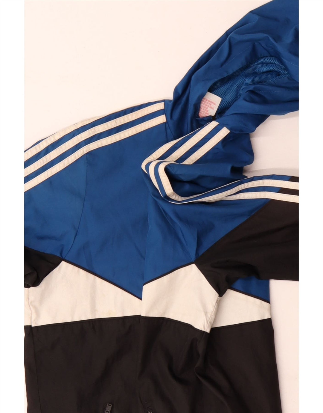 Adidas Regnjakke med hætte til drenge 13-14 år Blå Colourblock Polyester