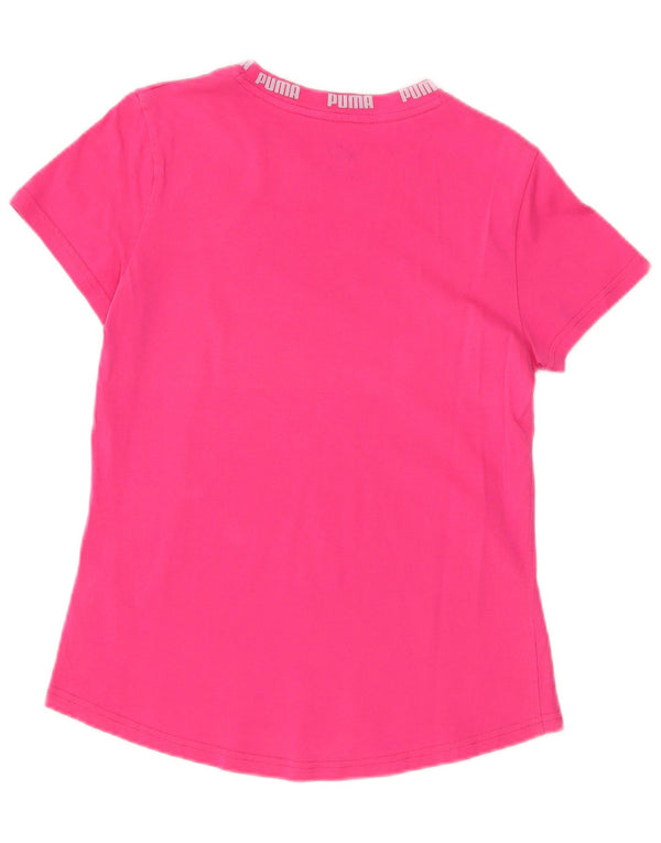 Puma Grafisk T-Shirt Top UK 14 Medium Pink Bomuld