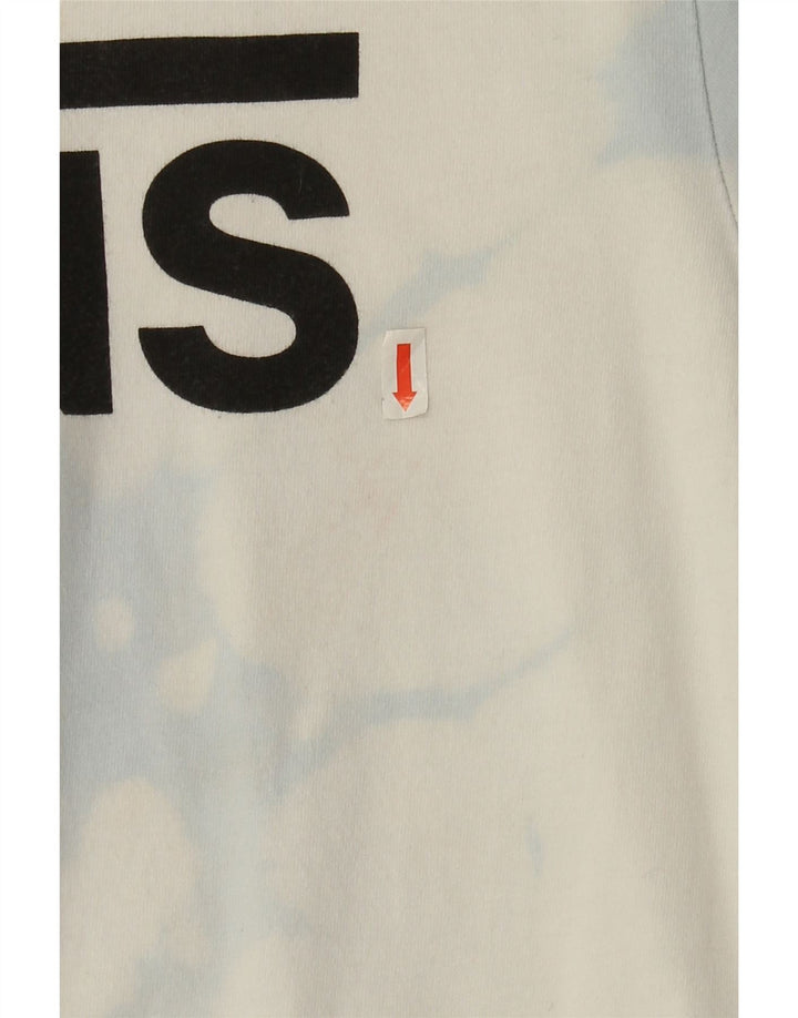 Vans Dame Grafisk T-Shirt Top UK 10 Small White Tie Dye