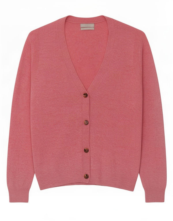 Marks & Spencer Dame Cardigan Sweater UK 16 Large Pink Wool