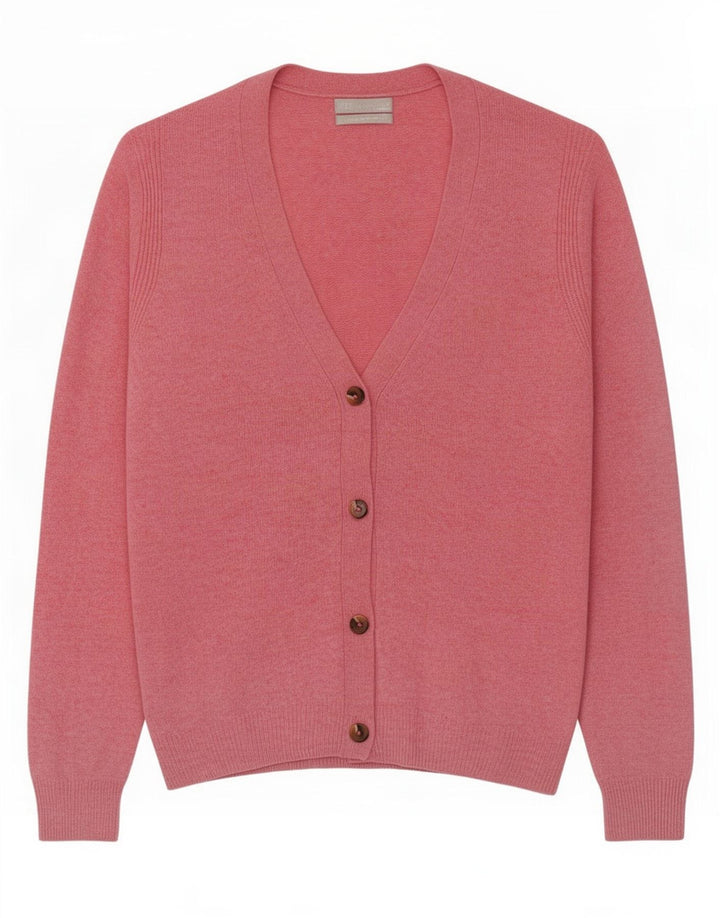 Marks & Spencer Dame Cardigan Sweater UK 16 Large Pink Wool