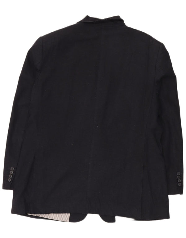 Marks & Spencer Herre 2-knaps blazerjakke UK 44 XL Navy Blue Linen