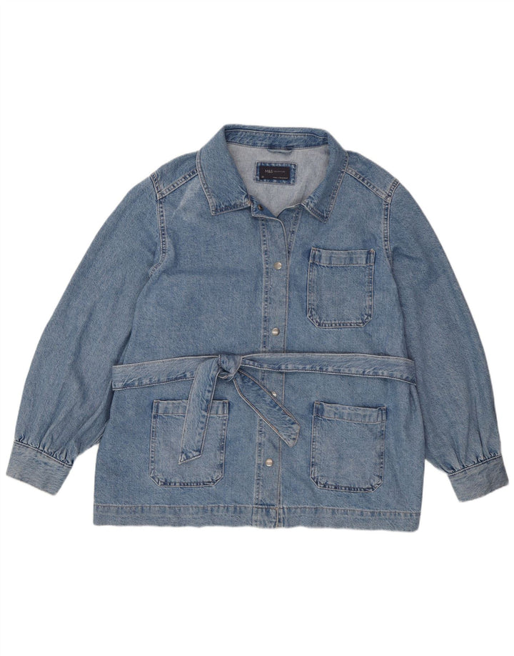 Marks & Spencer Dame denimjakke UK 20 2XL Blå Bomuld