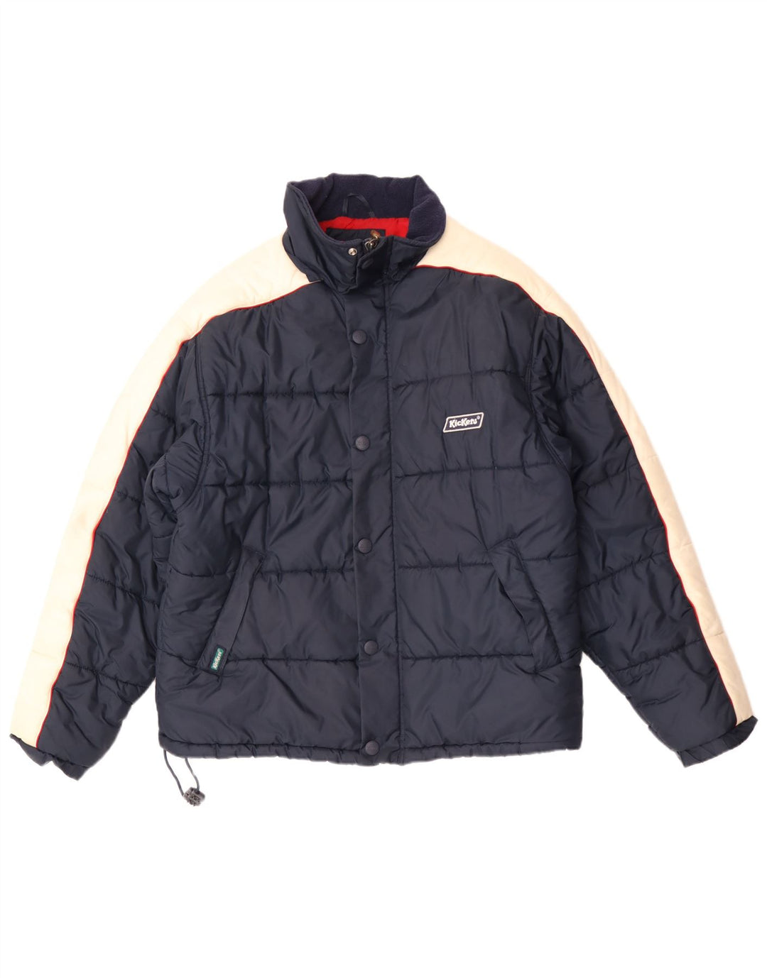 Kickers Polstret Herrejakke UK 38 Medium Navy Blue Colourblock Nylon