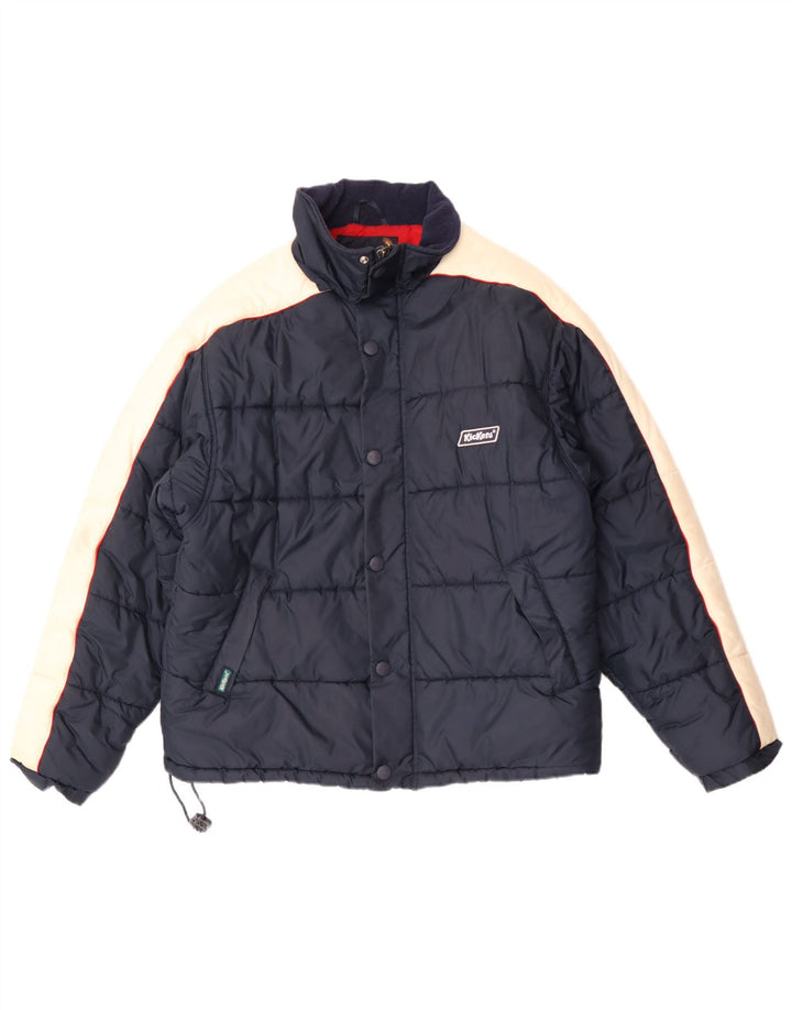 Kickers Polstret Herrejakke UK 38 Medium Navy Blue Colourblock Nylon
