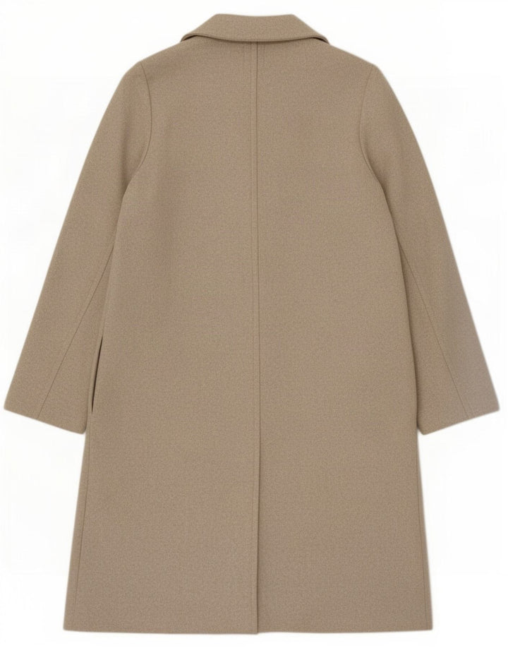 Zara Womens Open Overcoat UK 14 Medium Beige Polyester