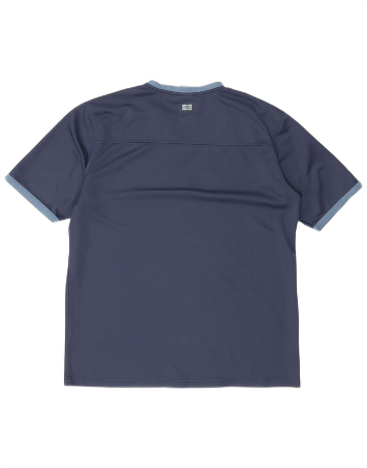 Umbro Herre Grafisk T-Shirt Top XL Marineblå Colourblock Polyester