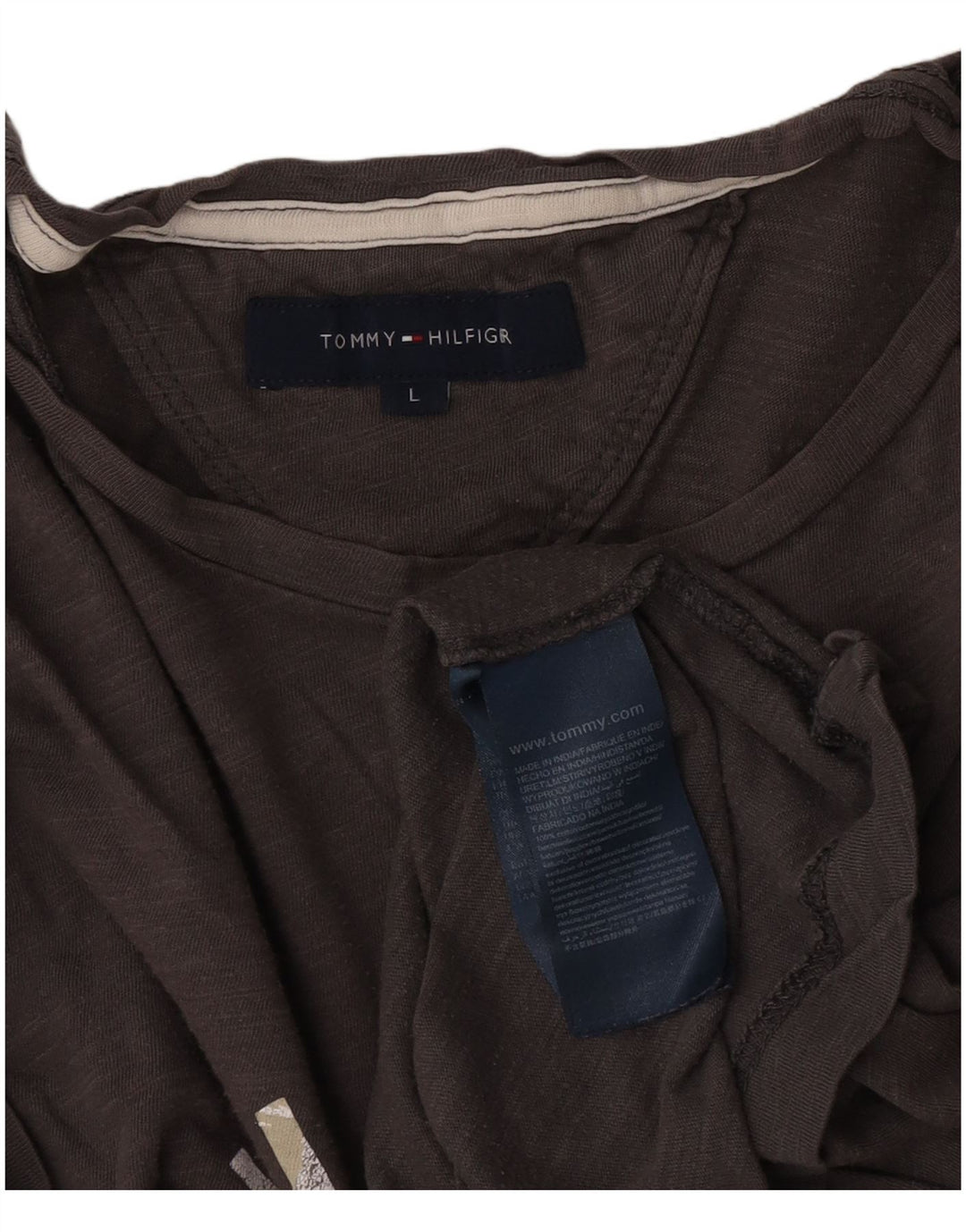 Tommy Hilfiger Herre Grafisk T-Shirt Top Stor Grå Bomuld