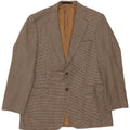 Marks & Spencer Herre Longline Blazer Jacket UK 42 Large Beige Houndstooth
