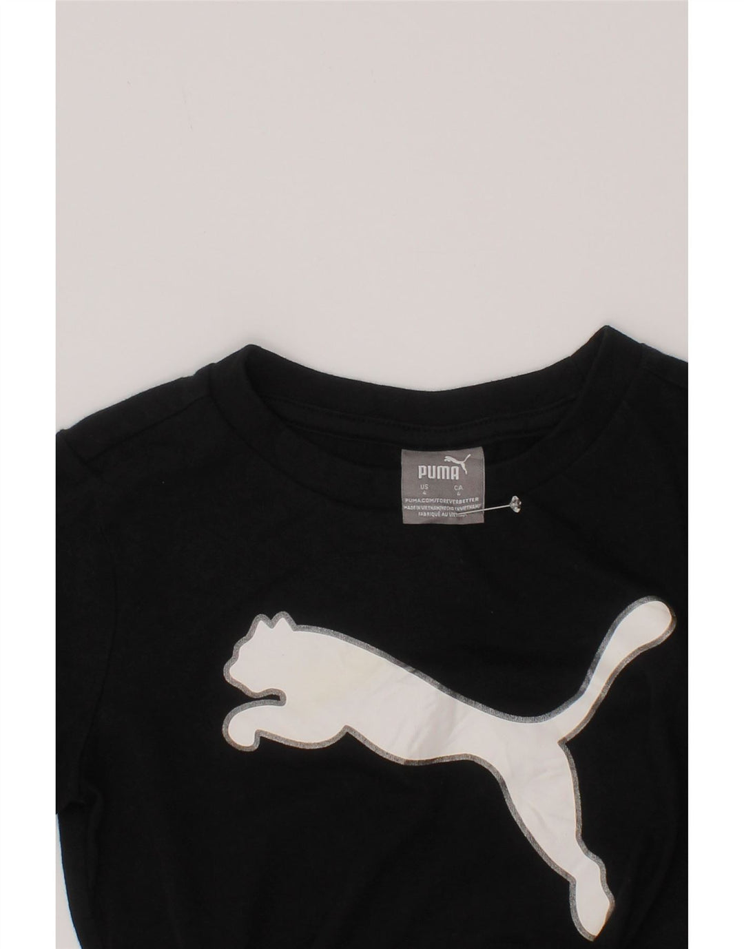 Puma Boys Grafisk T-Shirt Top 3-4 år Sort