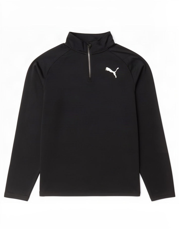 Puma Herre Zip Neck Pullover Træningsdragt Top XL Sort Polyester