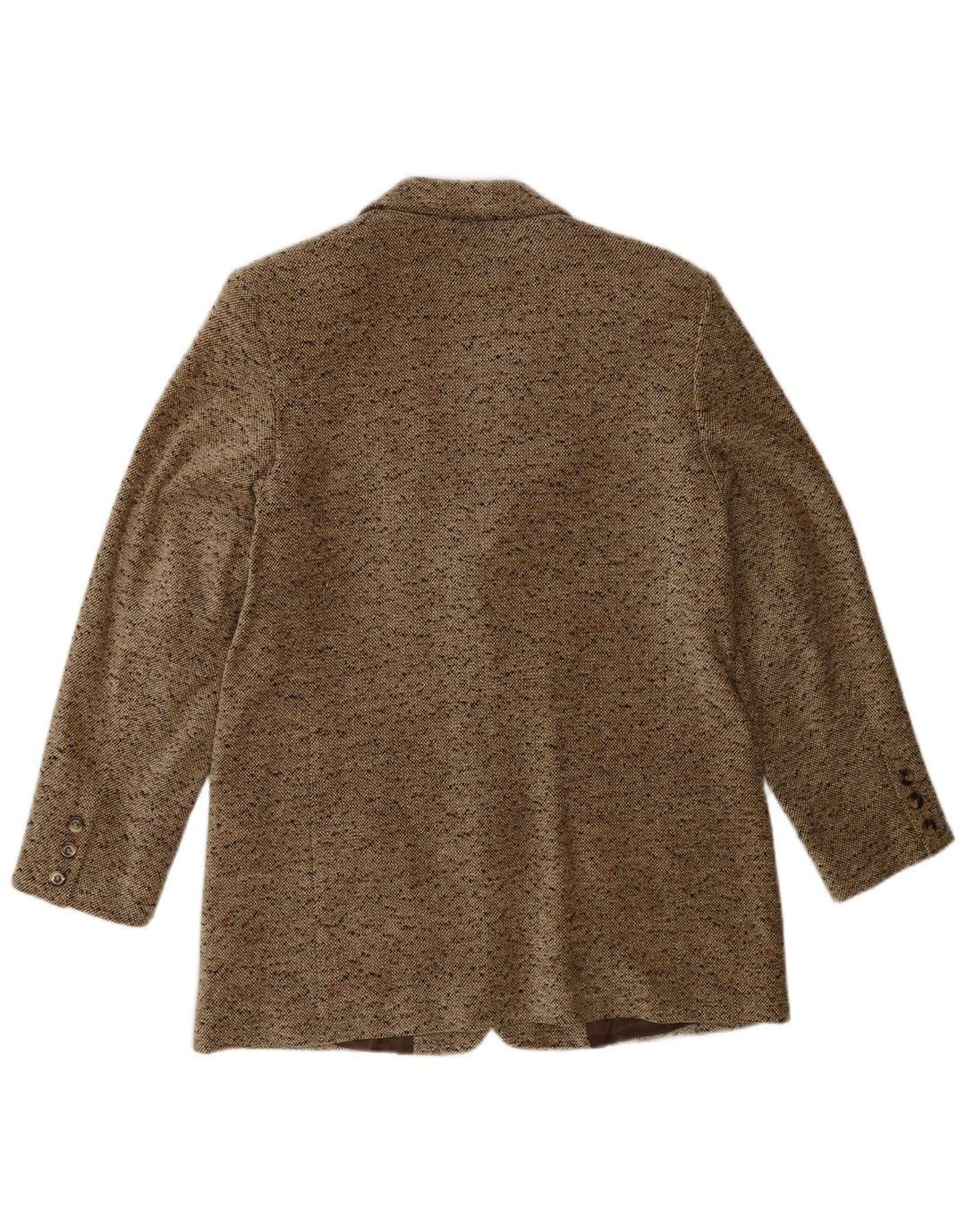LIBRA Womens 3 Button Blazer Jacket UK 14 Medium Beige Flecked Classic