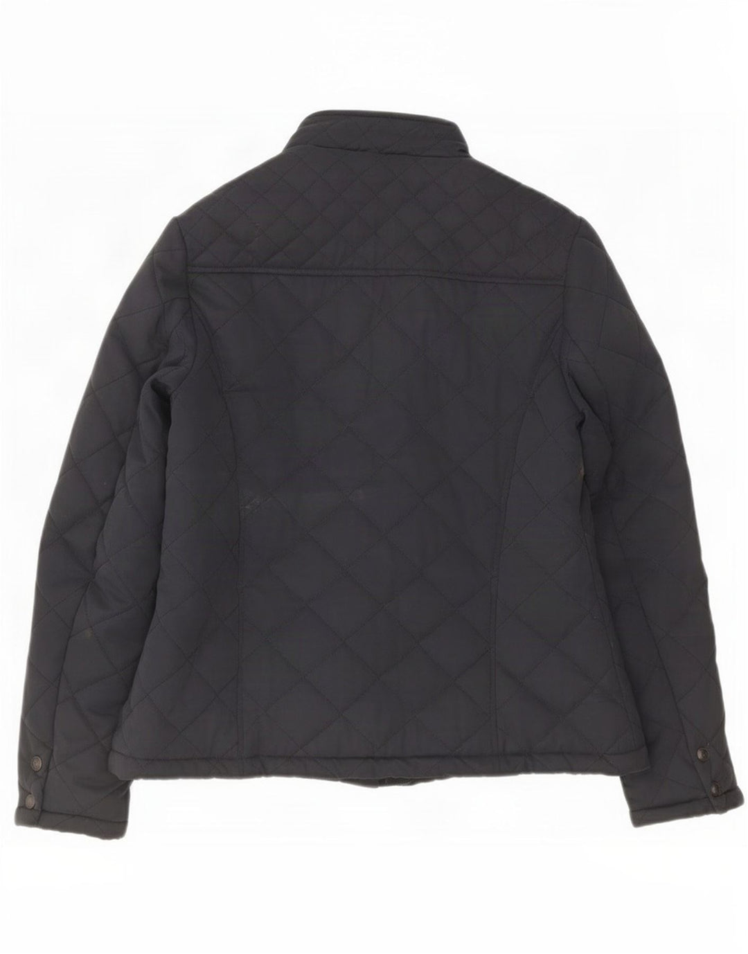 Fat Face Dame Quilted Jacket UK 12 Medium Navy Blue Polyester
