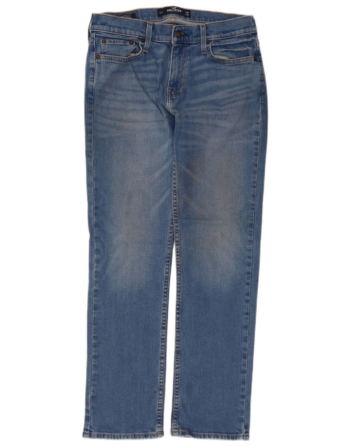 Hollister Dame Slim Straight Jeans W30 L30 Blå