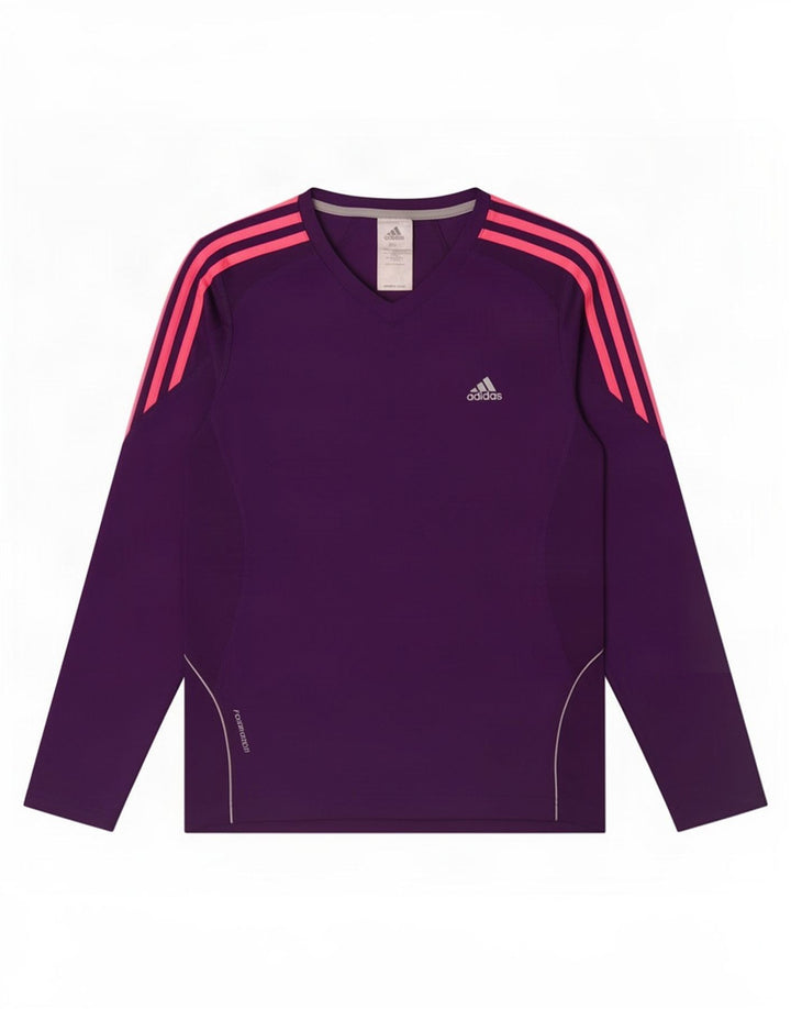 Adidas Dame Top Langærmet UK 12 Medium Lilla Polyester