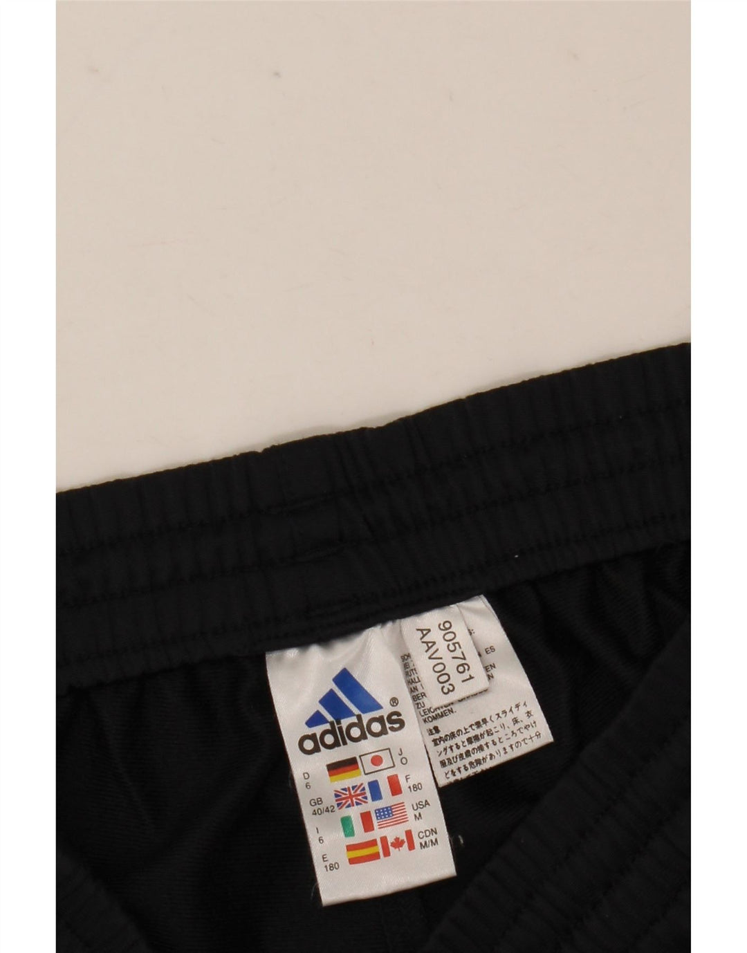 Adidas Træningsdragtsbukser til mænd UK 40/42 Medium Sort Colourblock Polyester