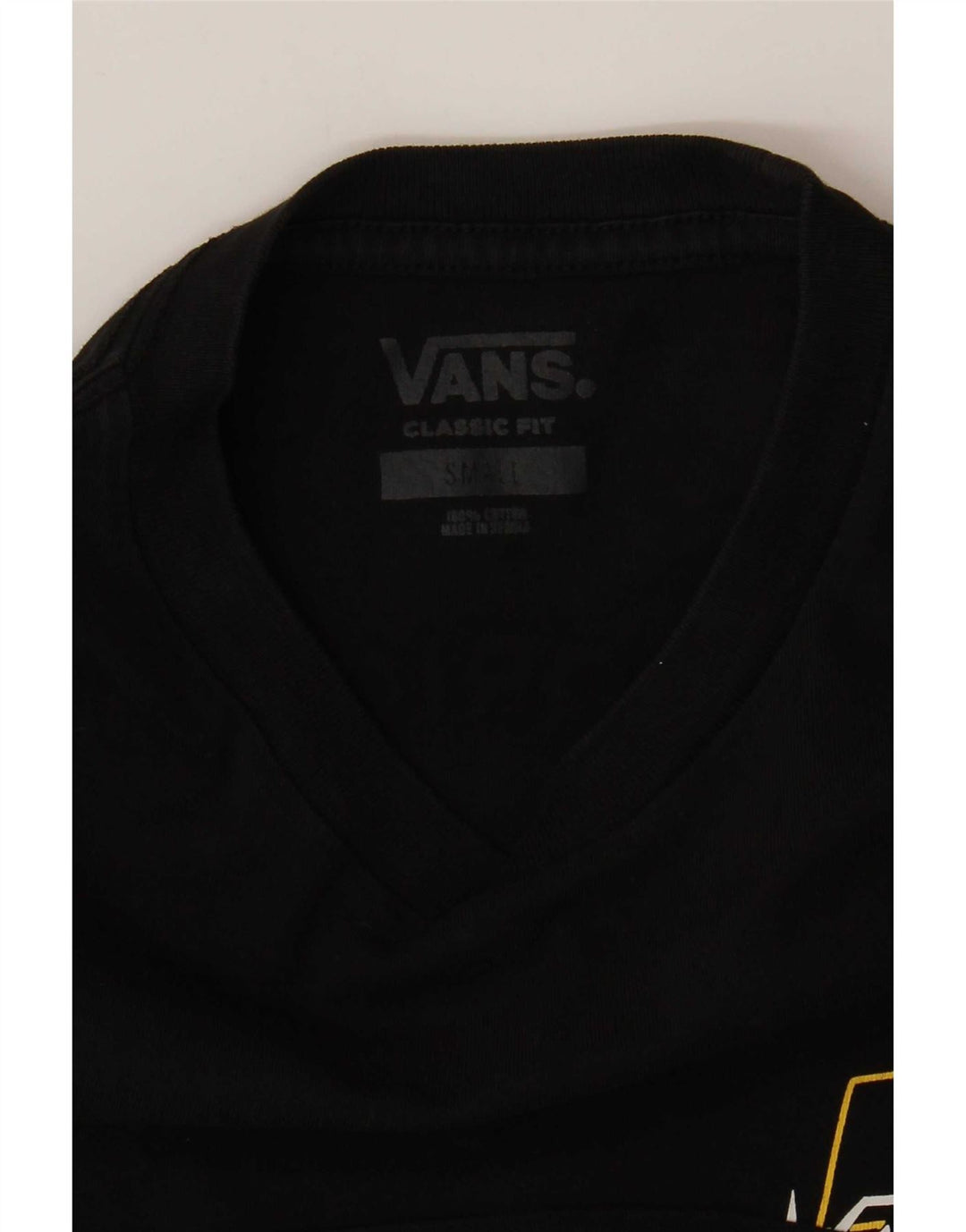 Vans Herre Classic Fit Grafisk T-Shirt Top Lille Sort