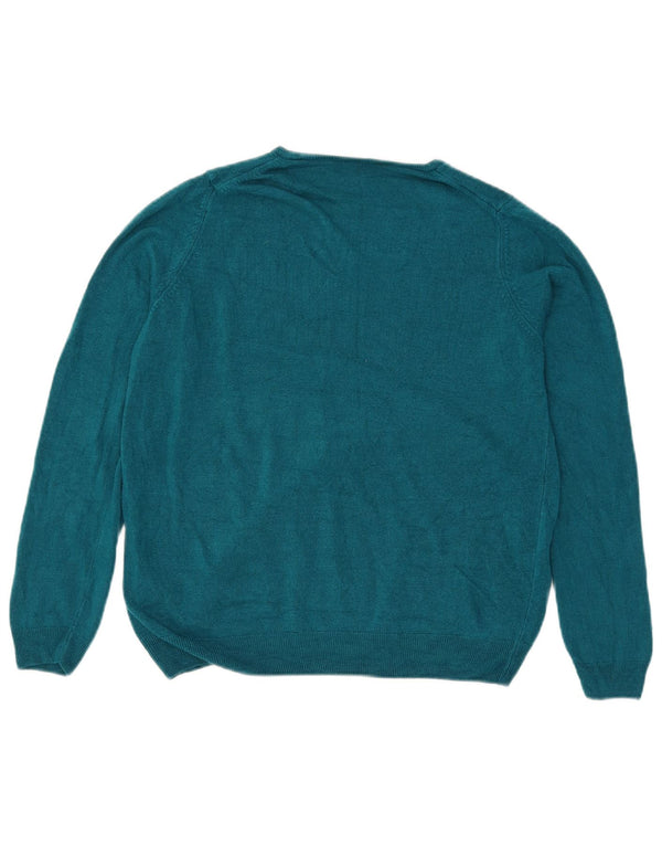 Marks & Spencer Dame Boat Neck Jumper Sweater UK 18 XL Blå Akryl