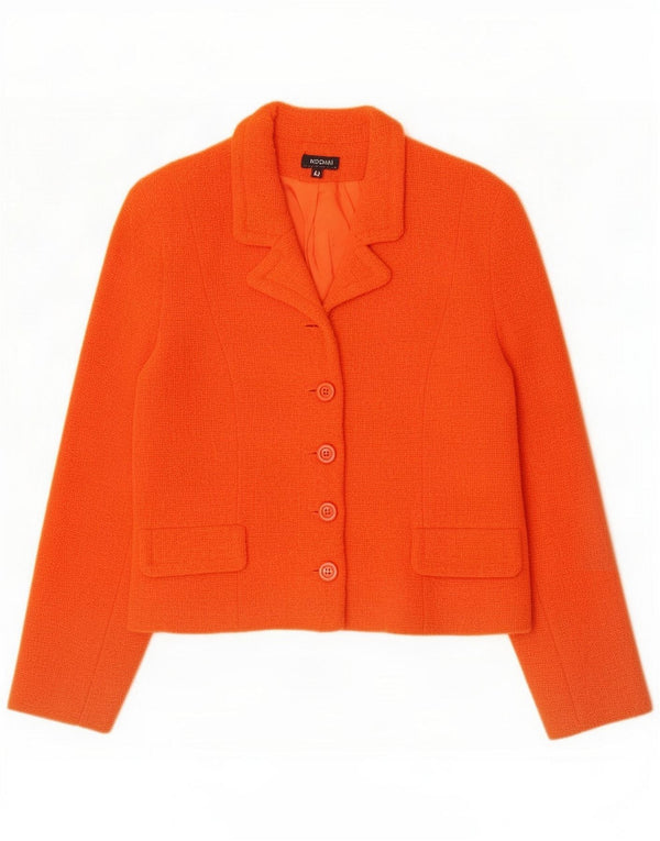 Kookai Dame 5-knaps blazerjakke EU 42 Large Orange Wool