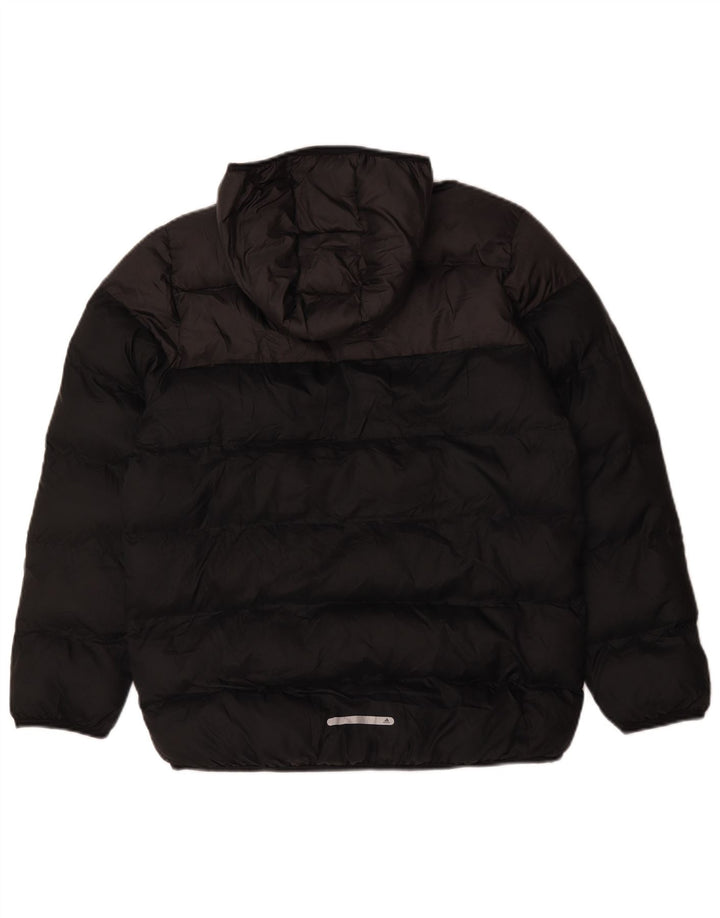 Adidas drenge hættejakke polstret 13-14 år Sort Colourblock Polyester