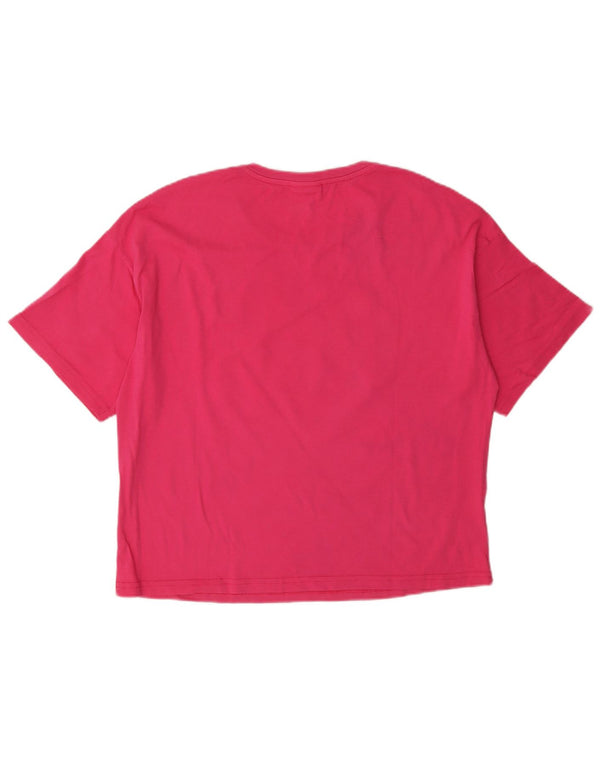 Benetton Dame Disney Grafisk T-Shirt Top UK 16 Large Pink