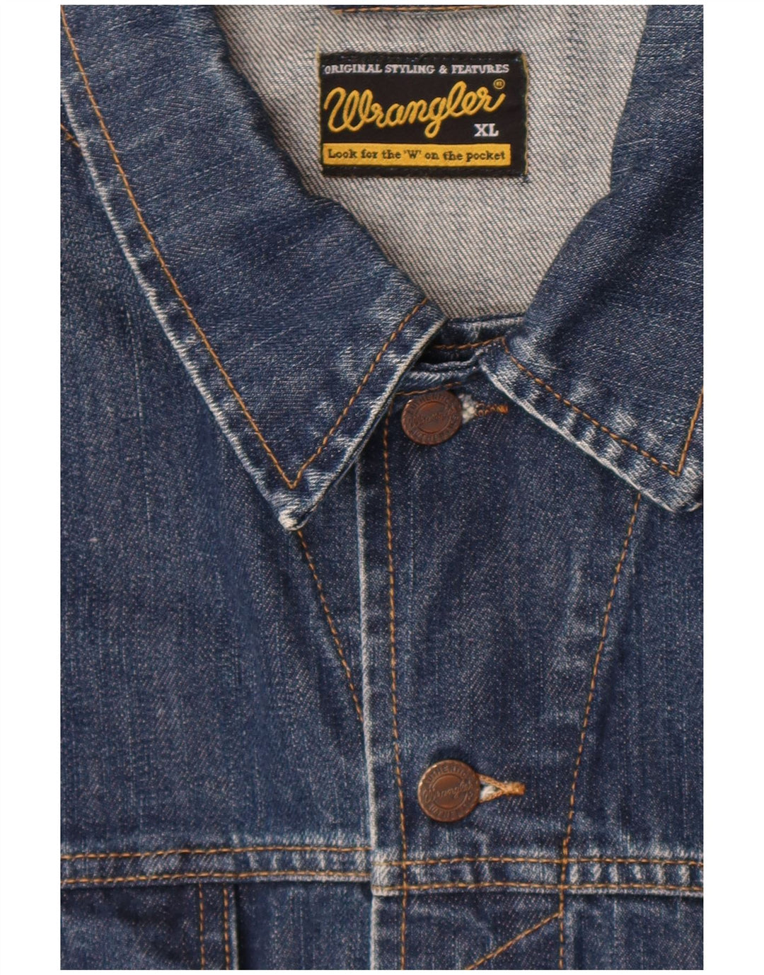 Wrangler Denimjakke til mænd UK 42 XL Blå