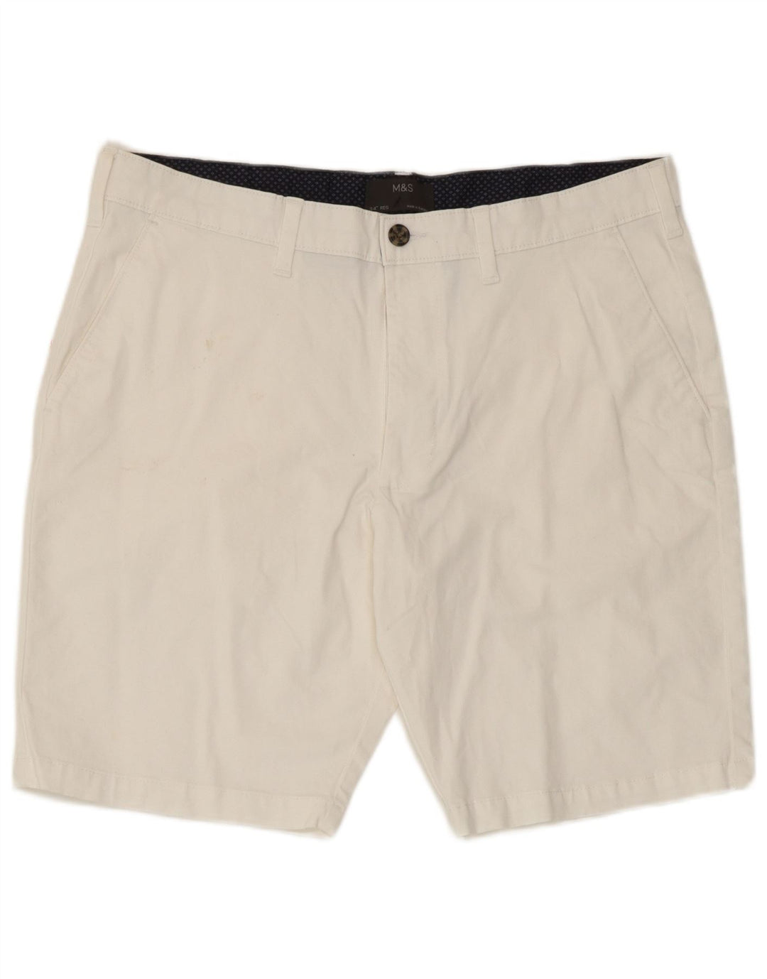 Marks & Spencer Chino Shorts til mænd W34 Stor hvid bomuld
