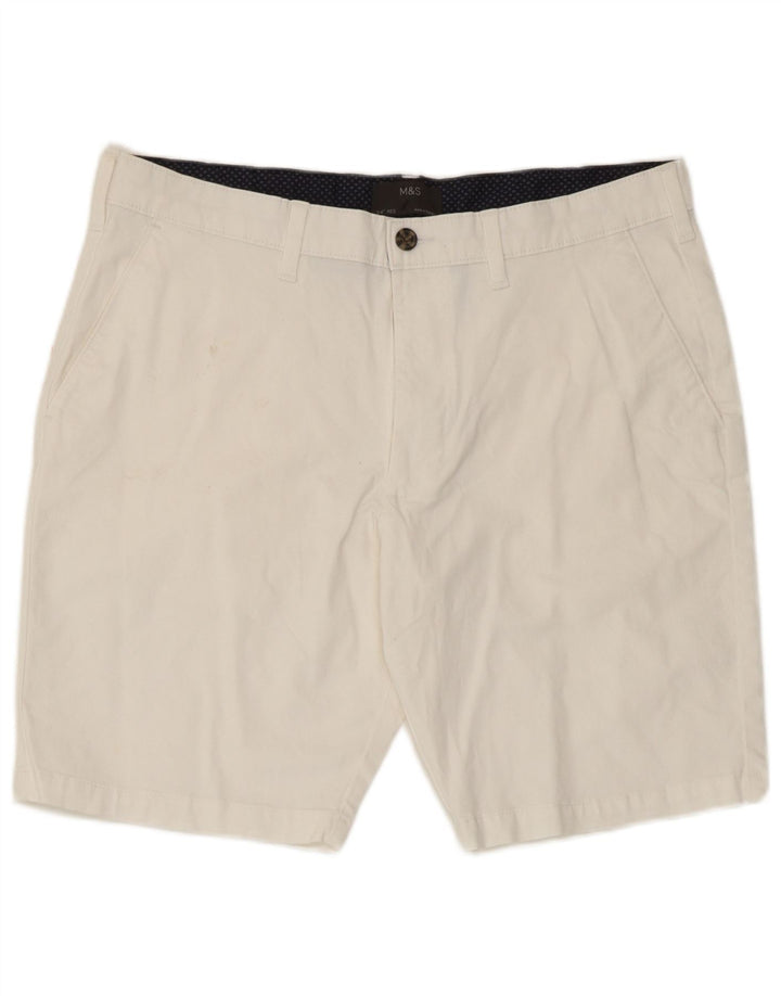 Marks & Spencer Chino Shorts til mænd W34 Stor hvid bomuld