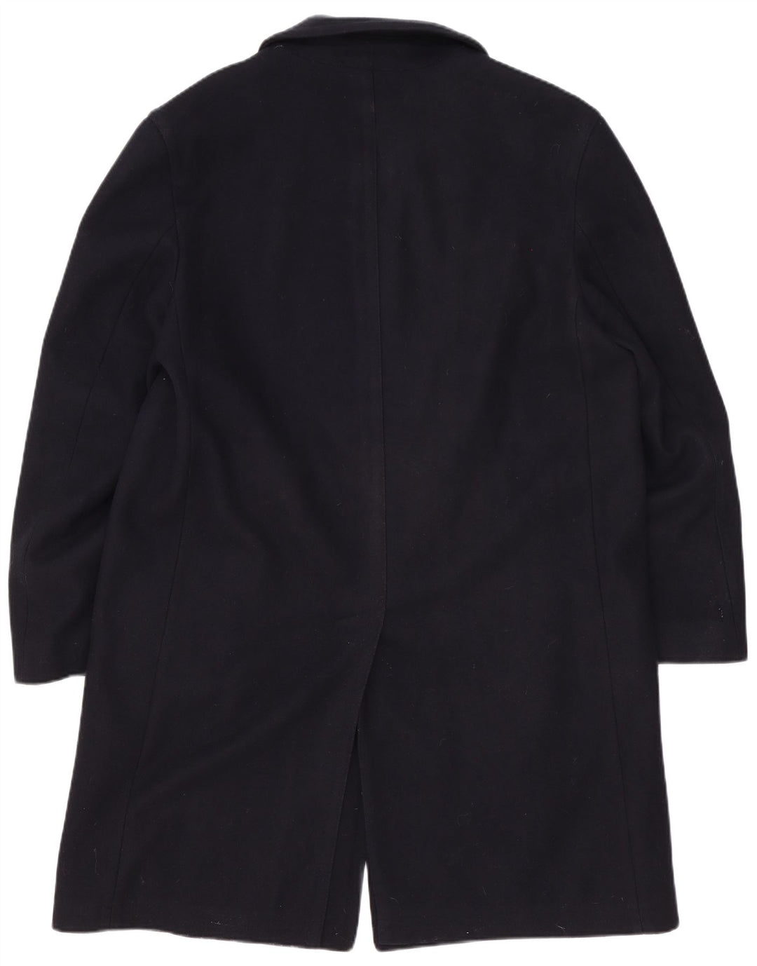 Lord Herre Overfrakke UK 40 Large Navy Blue Virgin Wool