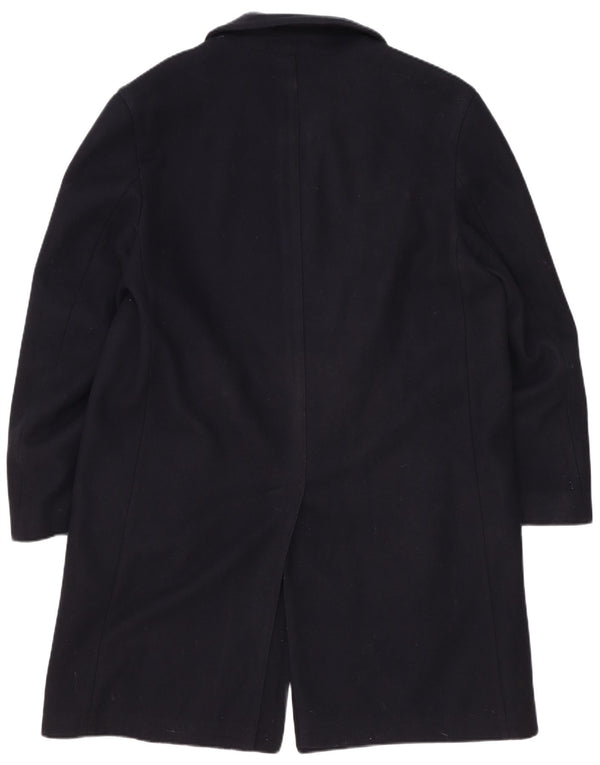 Lord Herre Overfrakke UK 40 Large Navy Blue Virgin Wool