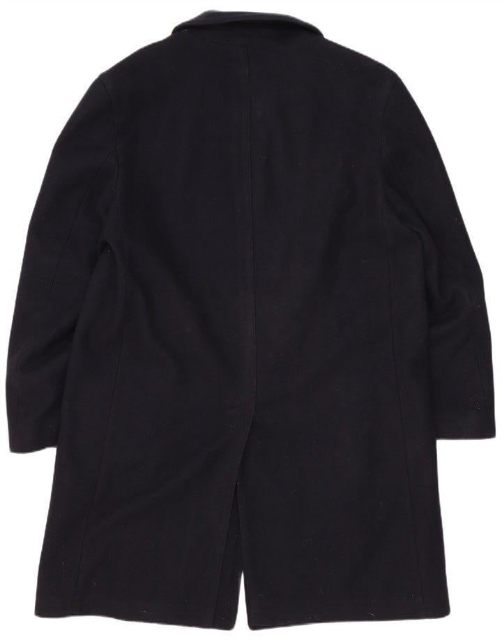 Lord Herre Overfrakke UK 40 Large Navy Blue Virgin Wool