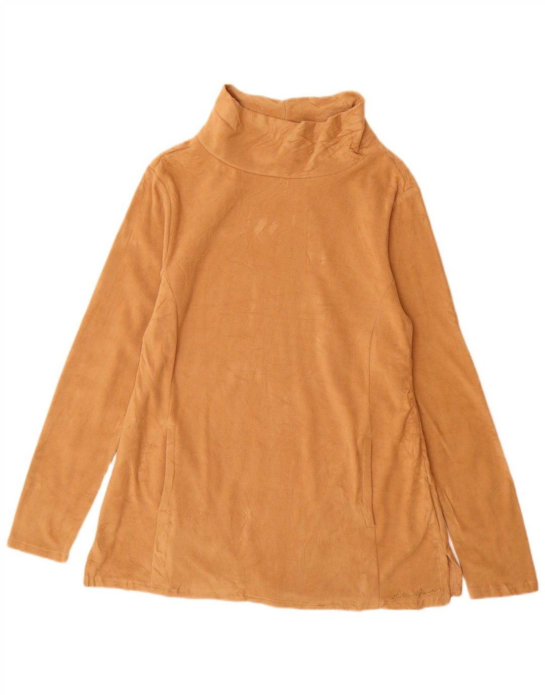 Eddie Bauer Dame Longline Fleece Jumper UK 14 Medium Brun Polyester