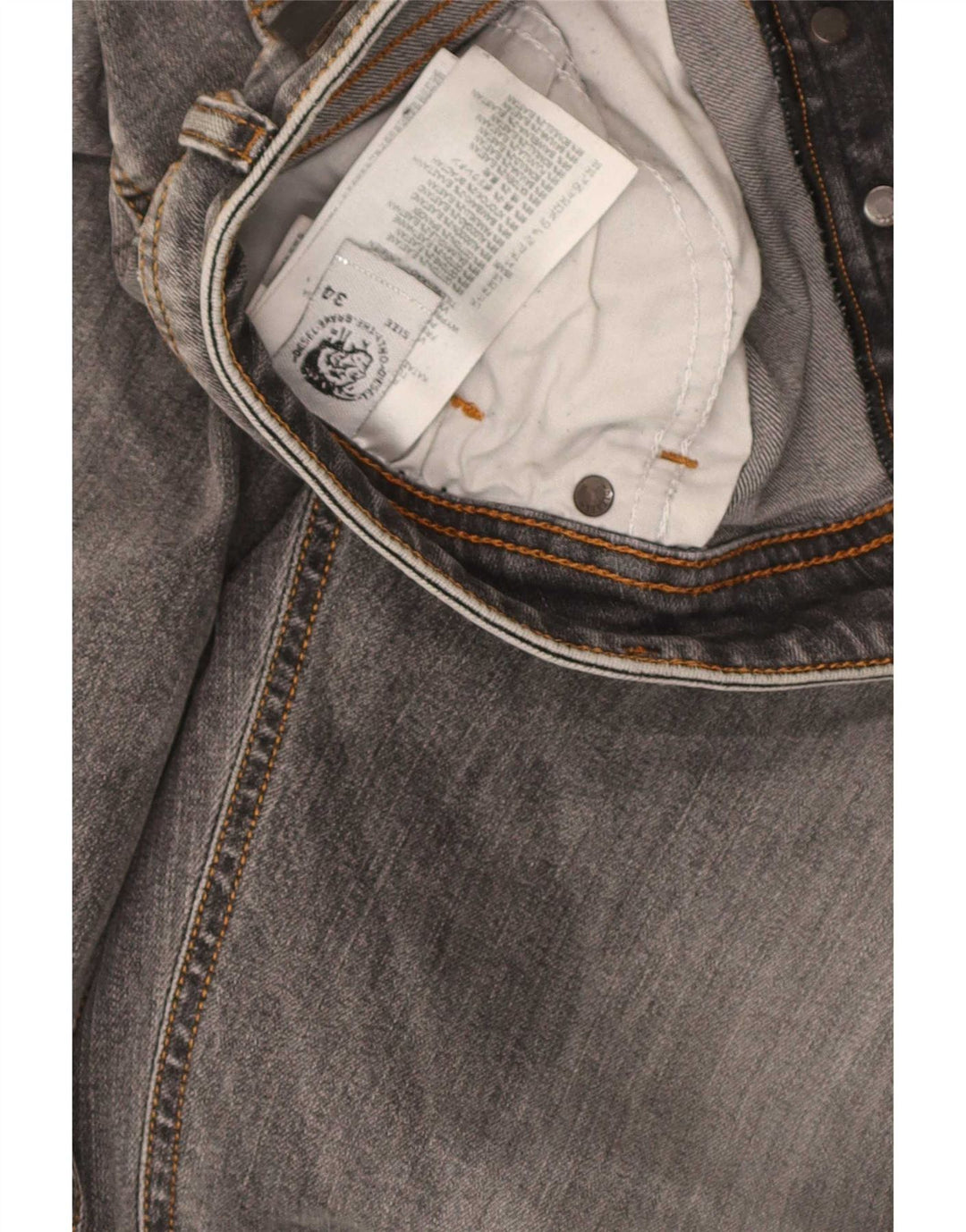 Diesel Slim Jeans til mænd W34 L30 Grå bomuld