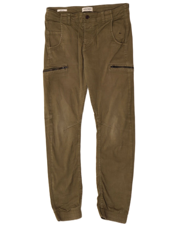 Jack & Jones Herre Anti Fit Joggers Cargo Bukser W31 L29 Khaki Bomuld