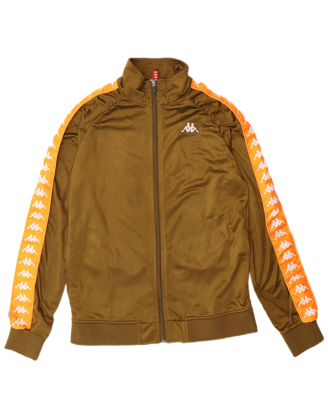 Kappa Dame Grafisk Træningsdragt Topjakke UK 14 Stor Khaki Polyester