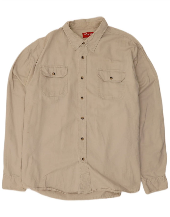 Wrangler herreskjorte 2XL beige bomuld