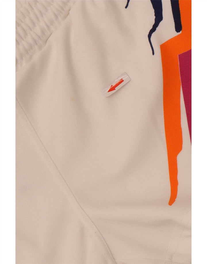 Lotto Womens Sports Shorts UK 12 Medium White Geometric