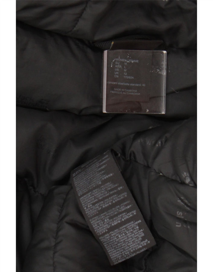 Jack Wolfskin Polstret hættejakke til kvinder UK 12 Medium Black Colourblock