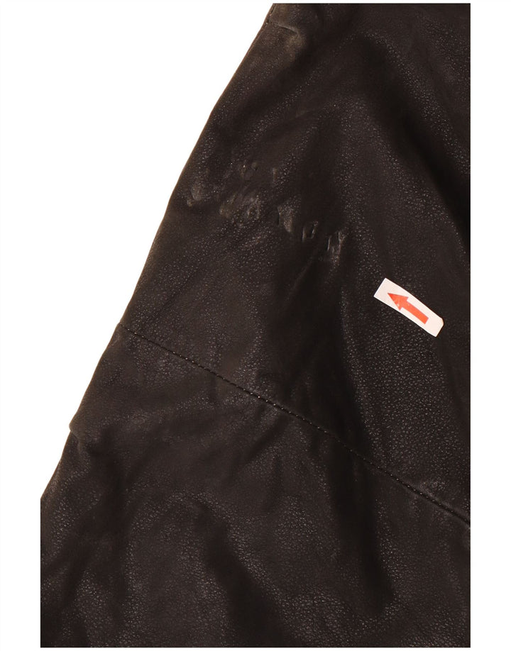 Vintage herre læderjakke UK 44 2XL sort læder
