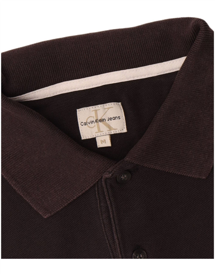 Calvin Klein Jeans Langærmet herre poloshirt Medium Sort bomuld