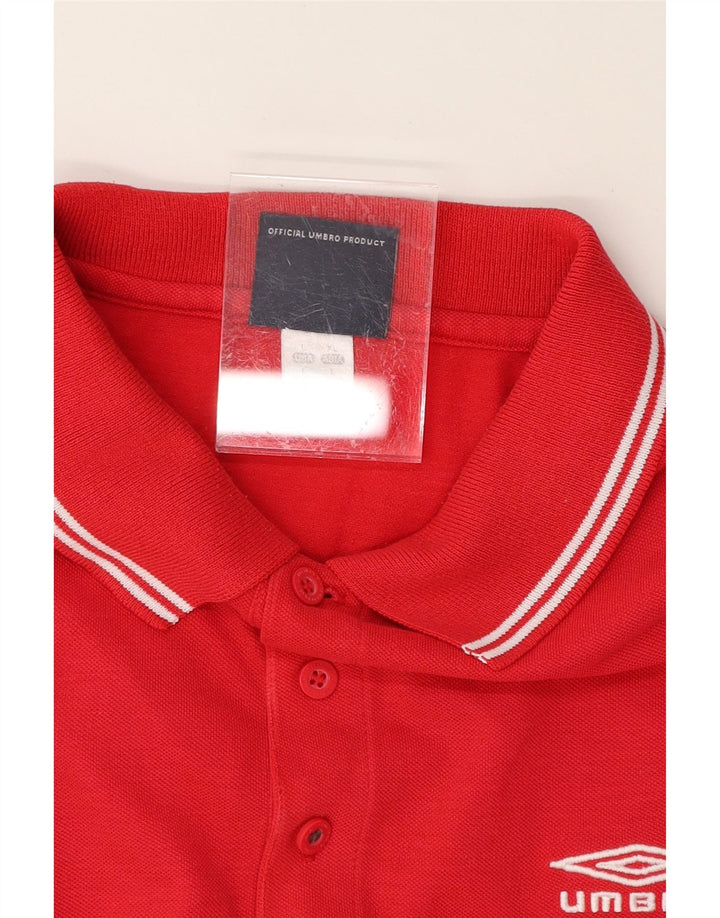 UMBRO Mens Polo Shirt Large Red Vintage Umbro and Second-Hand Umbro from Messina Hembry 