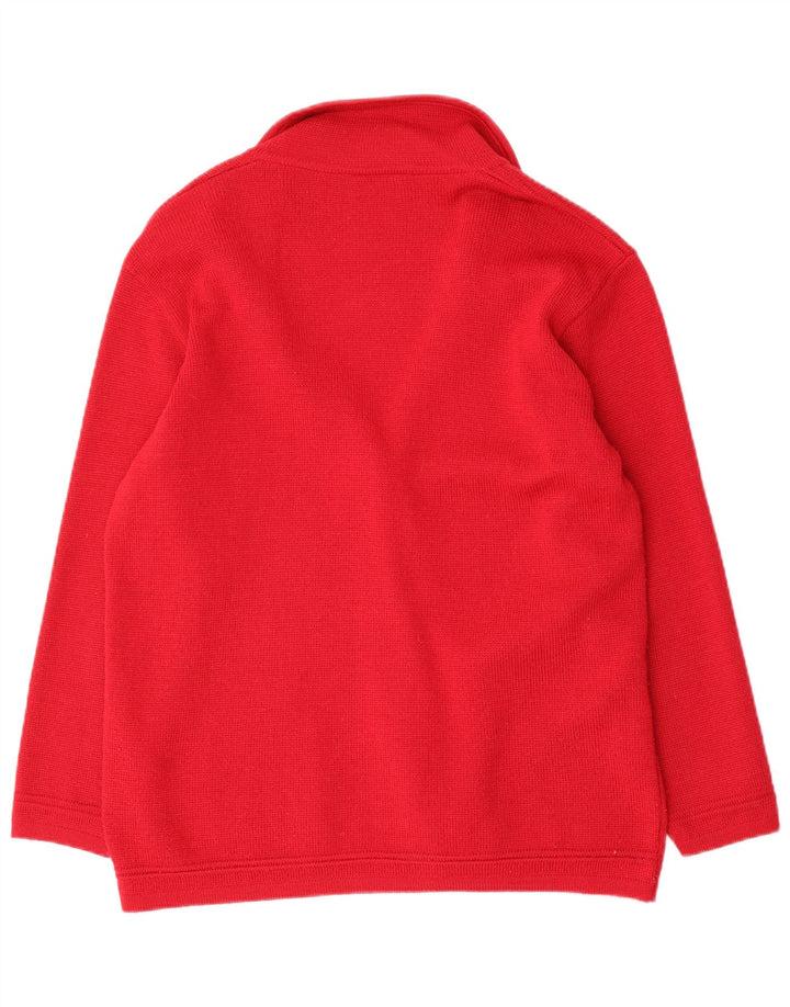 Blarney Woolen Mills Dame Cardigan Sweater UK 16 Large Red Wool
