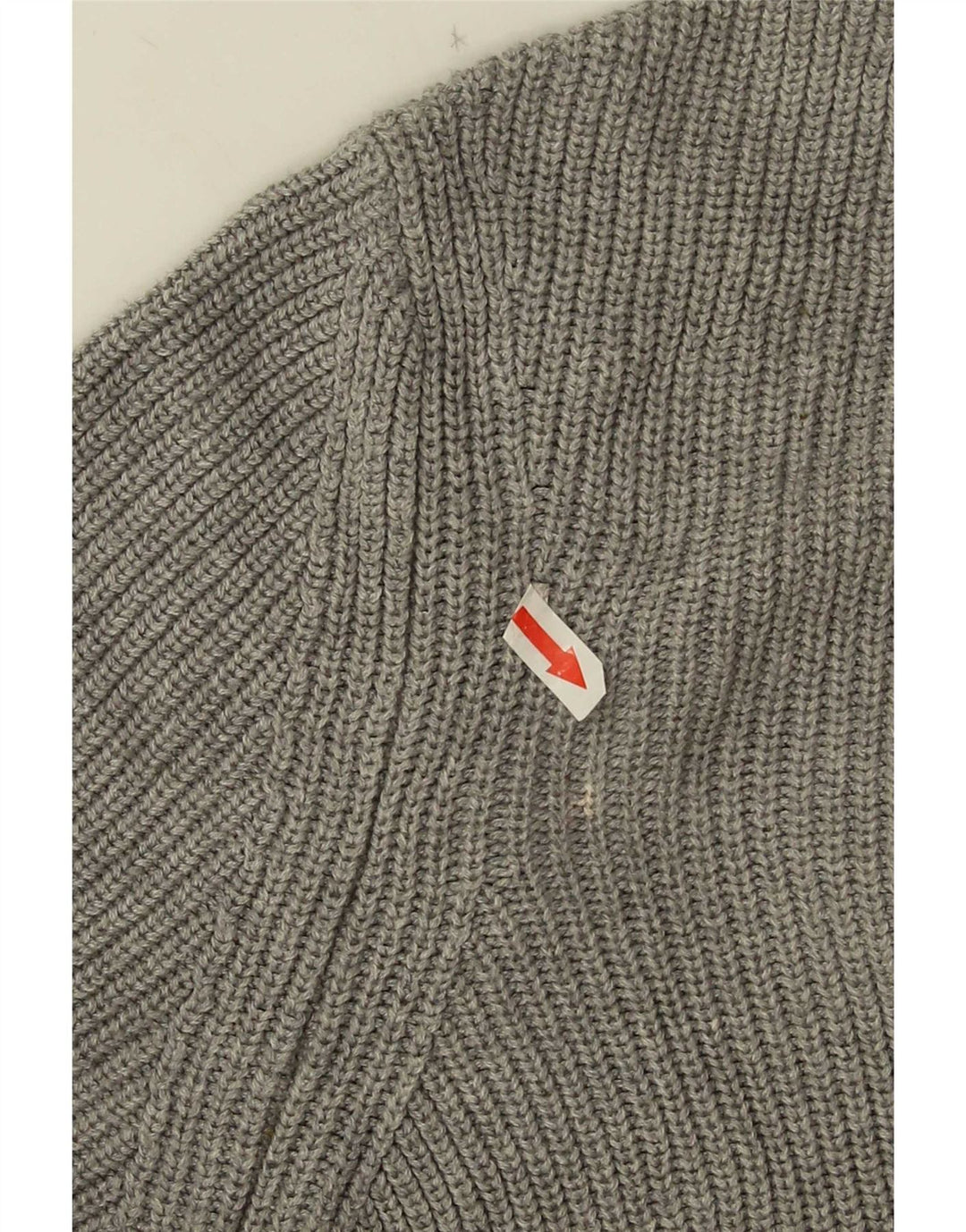 Zara Herre Zip Neck Jumper Sweater Medium Grey Bomuld