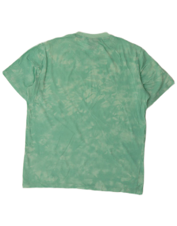 Champion Herre grafisk T-shirt Top Small Green Tie Dye