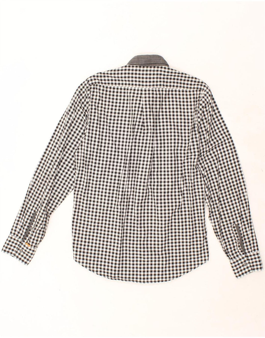HUGO BOSS Mens Shirt Medium Black Gingham Cotton Vintage Hugo Boss and Second-Hand Hugo Boss from Messina Hembry 